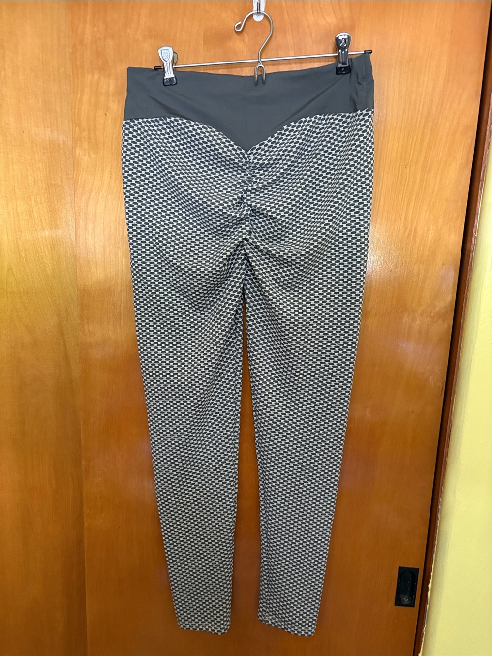 Unlisted Black and White Geometric Leggings with V-Waistband